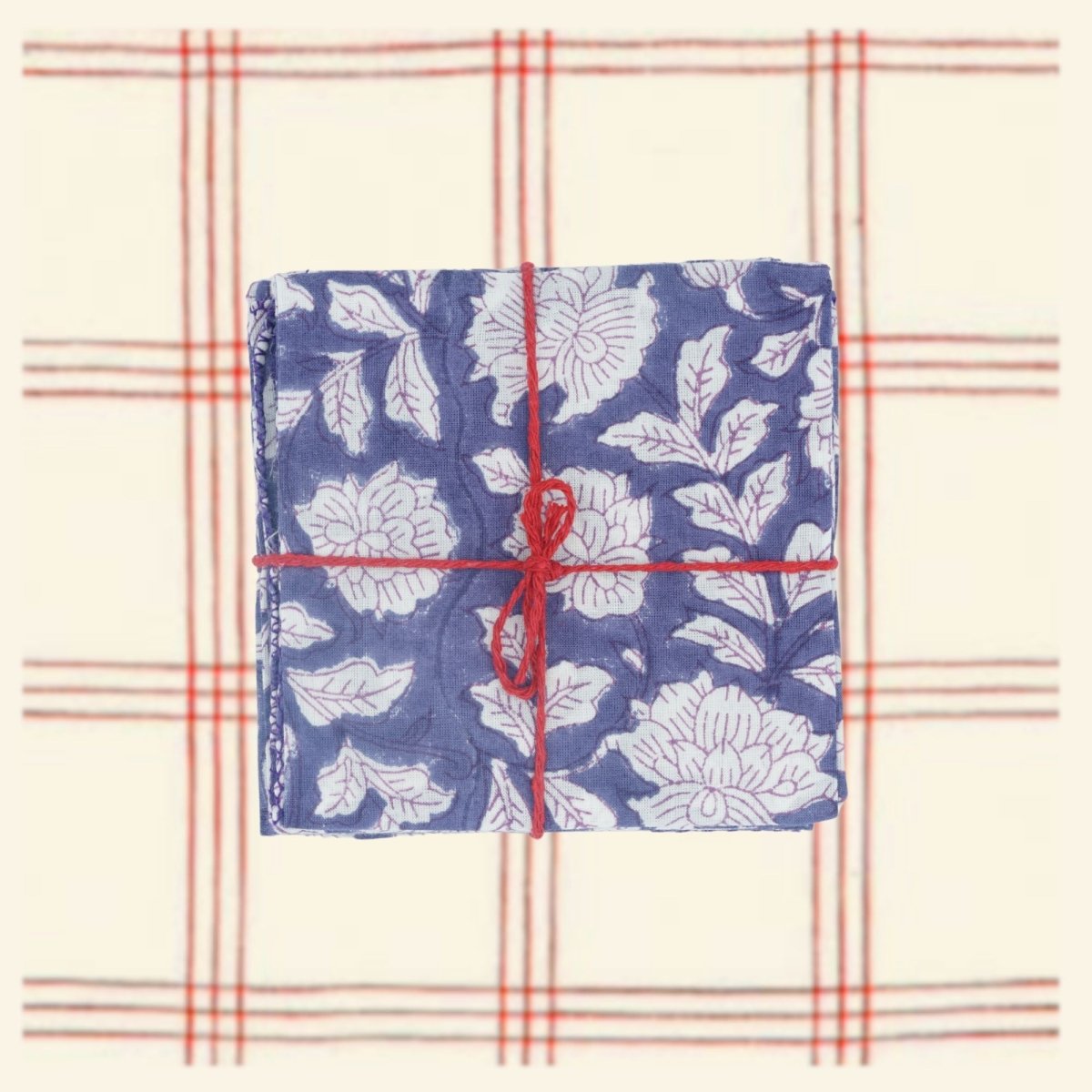 Serviettes de table x4 Iris Indigo - Suzette à table