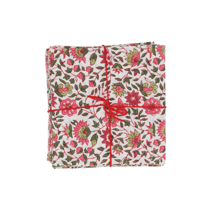 Serviettes de table x4 Chicorée Peonie - Suzette à table