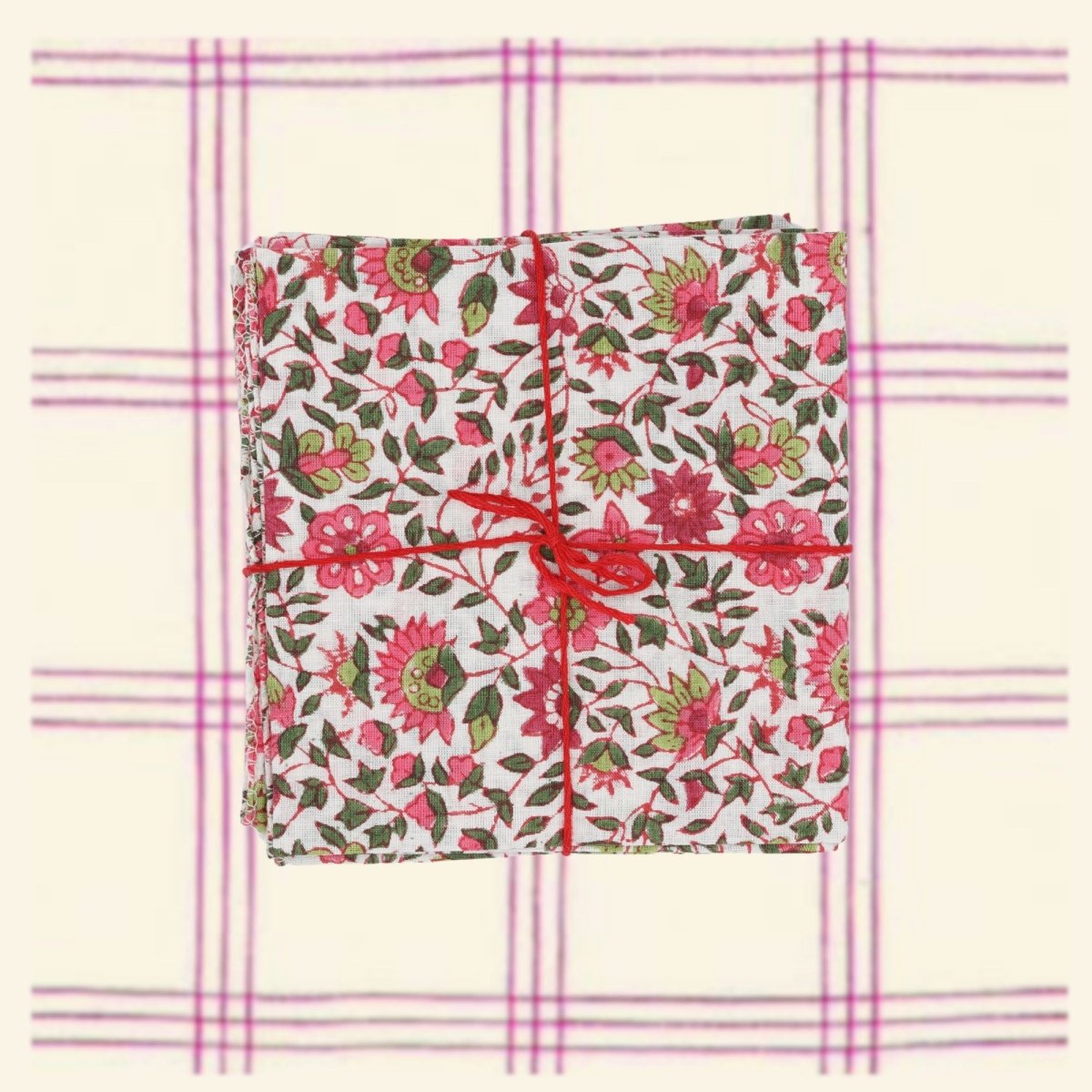 Serviettes de table x4 Chicorée Peonie - Suzette à table