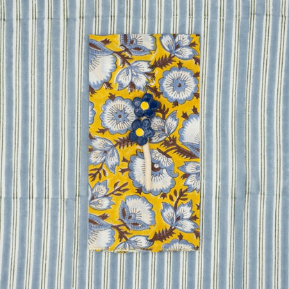 Serviettes de table x4 Delphinium Moutarde - Suzette