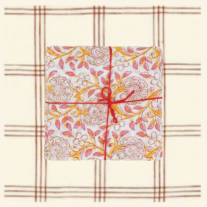 Serviettes de table x4 Frangipanier Jaipur - Suzette à table