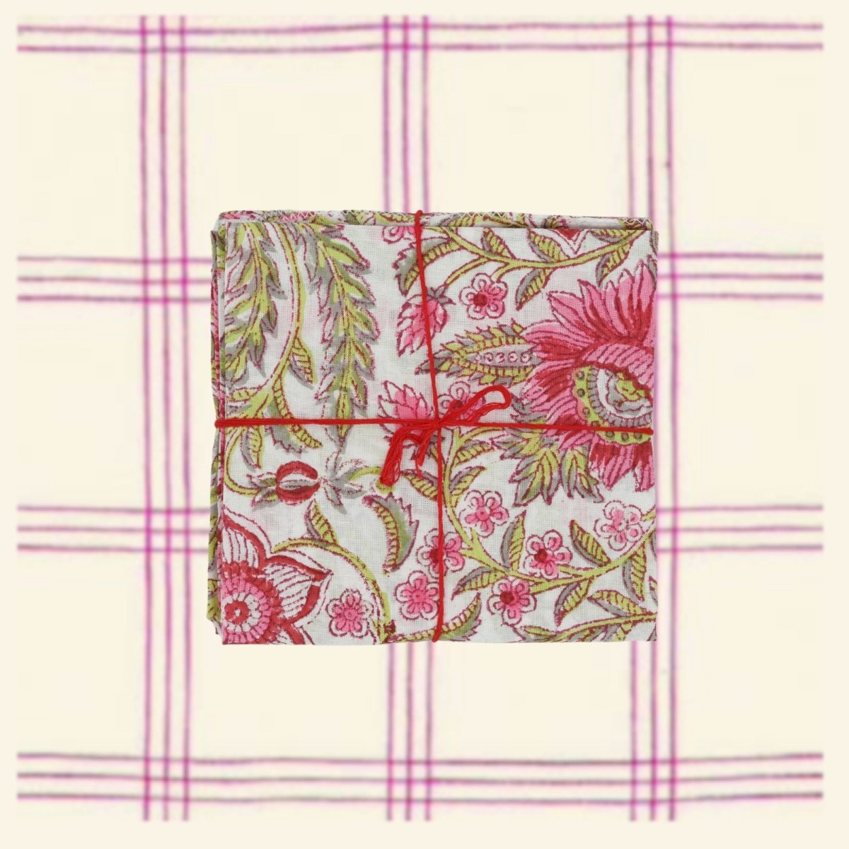 Serviettes de table x4 Gypsophil Pasteque - Suzette