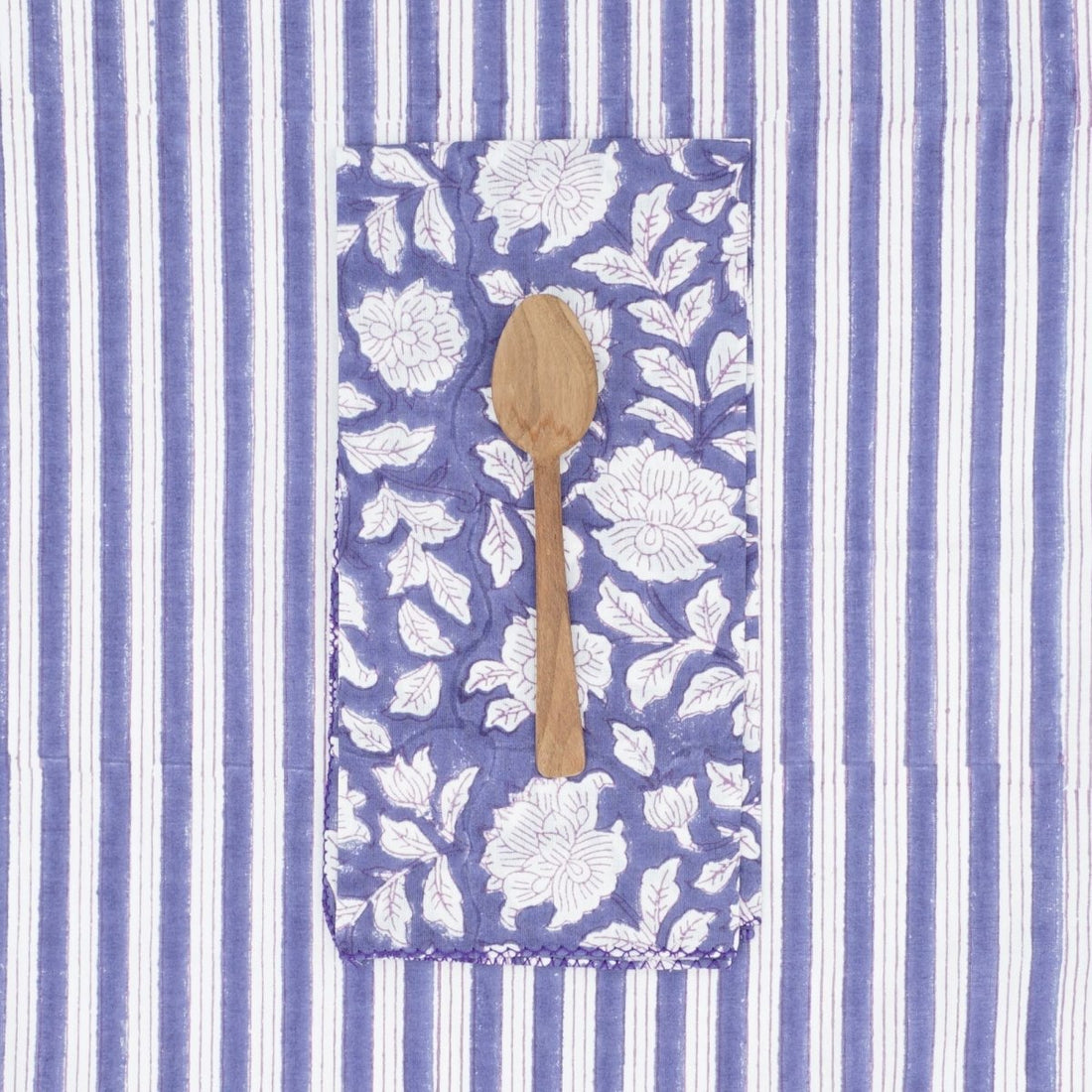 Serviettes de table x4 Iris Indigo - Suzette à table