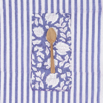Serviettes de table x4 Iris Indigo - Suzette à table