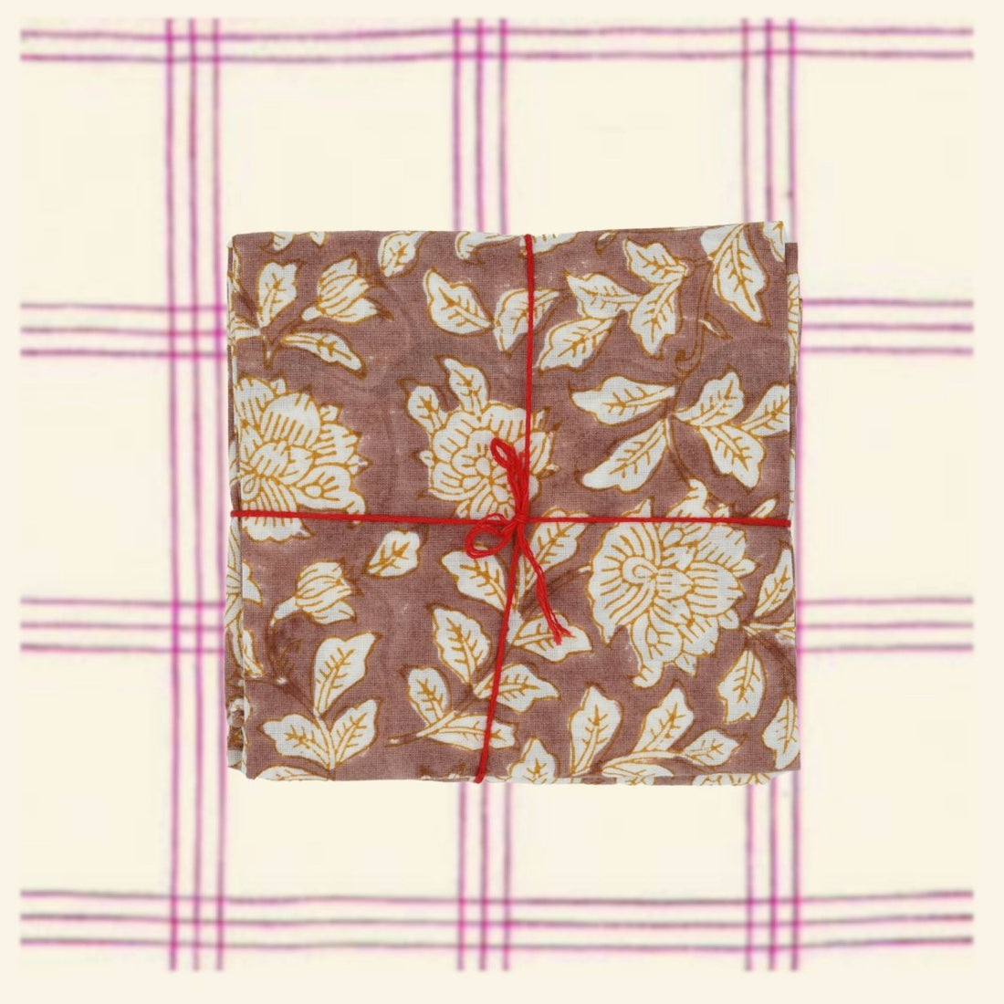 Serviettes de table x4 Iris Rosewood - Suzette