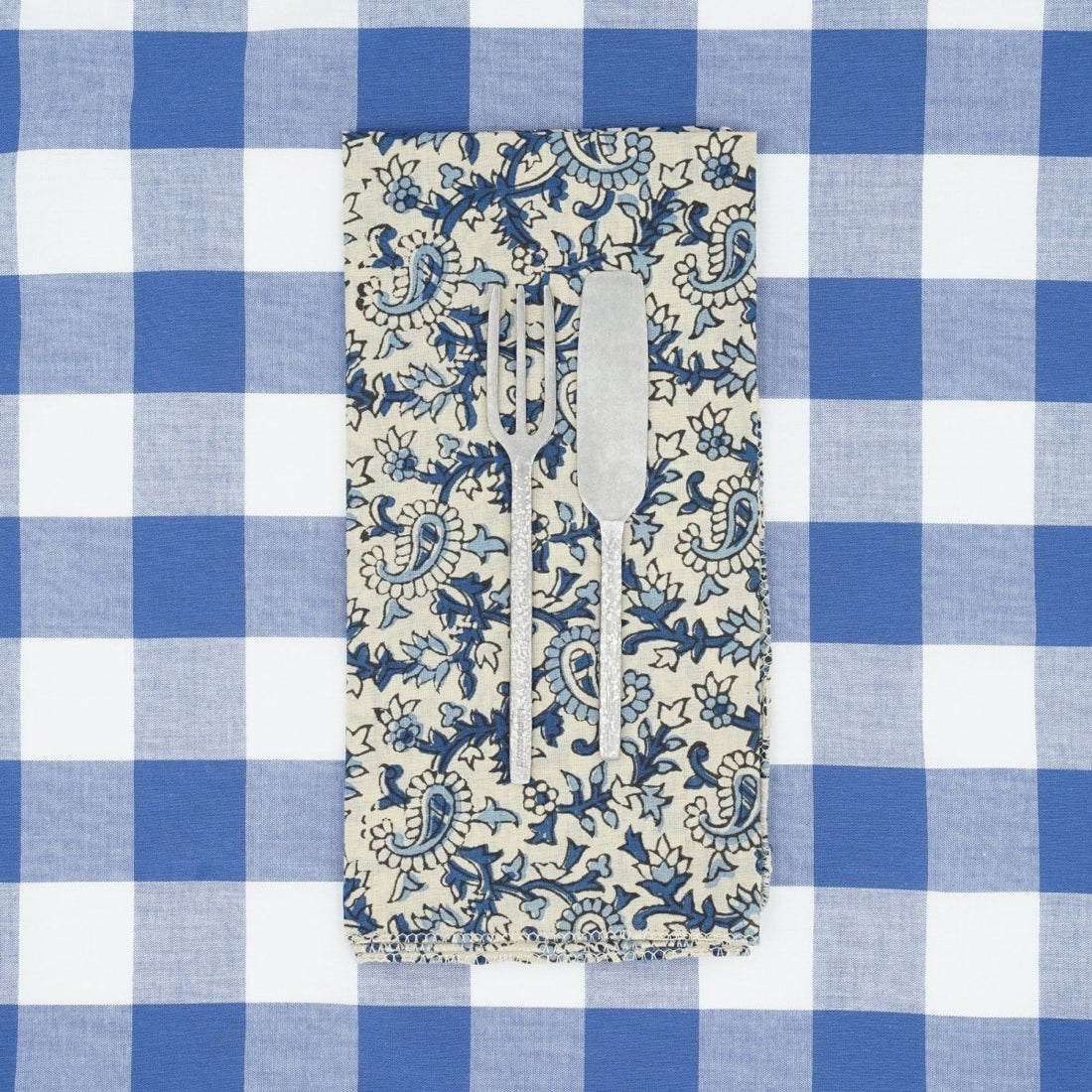 Serviettes de table x4 Pourpier Cobalt - Suzette à table