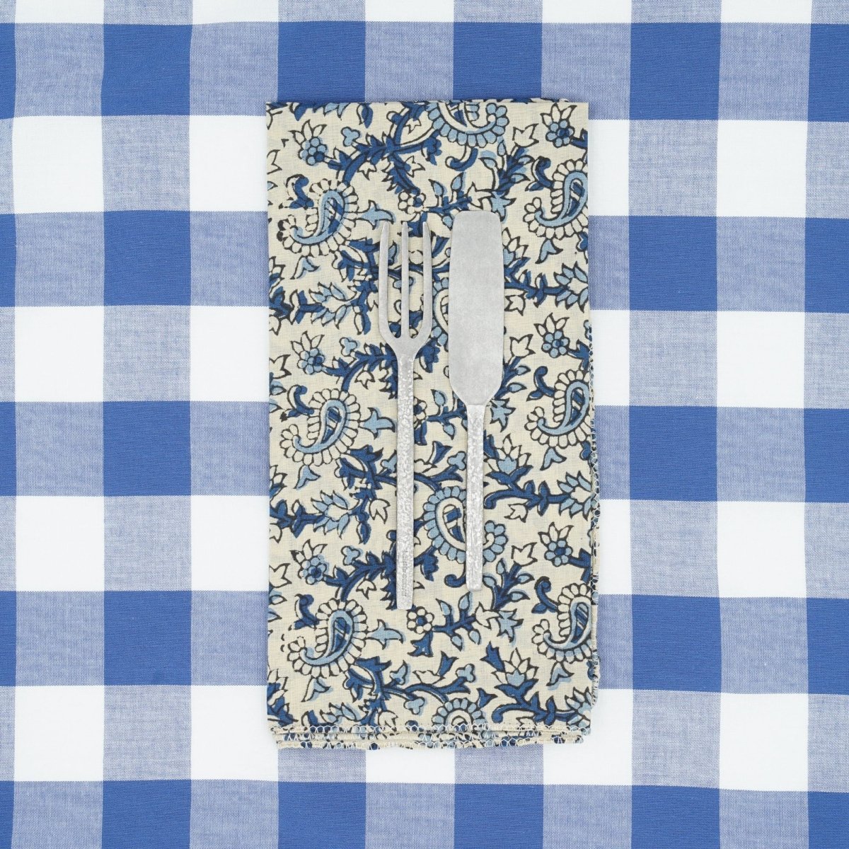 Serviettes de table x4 Pourpier Cobalt - Suzette à table