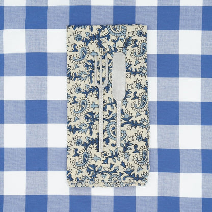 Serviettes de table x4 Pourpier Cobalt - Suzette à table