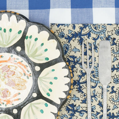 Serviettes de table x4 Pourpier Cobalt - Suzette à table