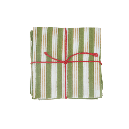 Serviettes de table x4 Salem Olive - Suzette à table