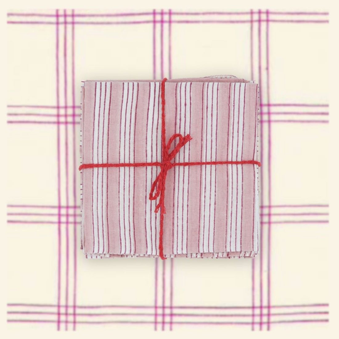Serviettes de table x4 Salem Pink - Suzette à table